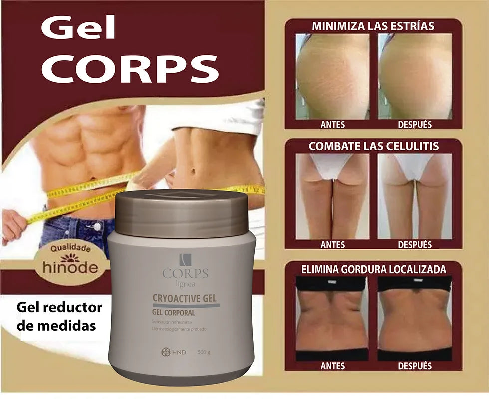 Corps Gel Moldeador corporal Efecto crio terapia x 500gr- Reduce Grasa Localizada Y Disminuye Medidas