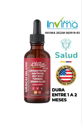 Vascu Glow - Mejora tu circulación, Mas Resistencia, Energía  y Firmeza Desde La Primera Gota