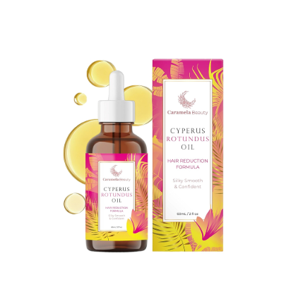 Aceite de Cyperus Rotundus de Caramela Beauty  30 ml2 oz- Reduce de manera natural el vello en la zona que desees y Despidete de la cuchilla, cera y depilaciones costosas y dolorosas a laser-