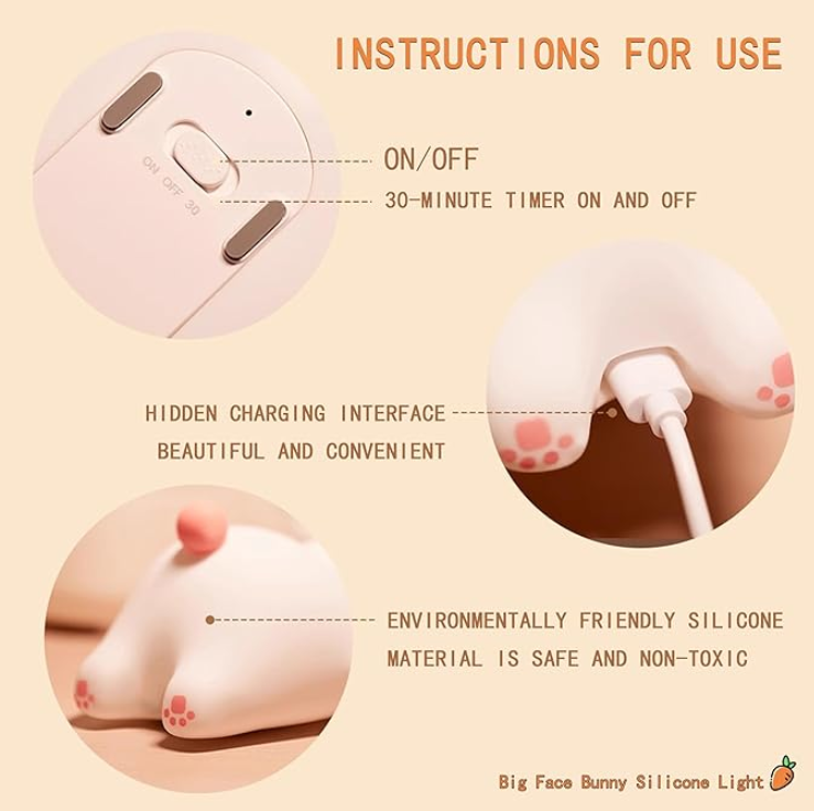 LAMPARA KAWAII DE CONTACTO - CONEJO - PATO - CAPYBARA - EL DETALLE PERFECTO PARA TI O ESA PERSONA ESPECIAL